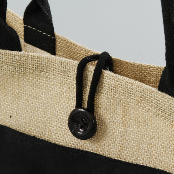 Jute Bag With Button Closure